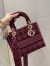 Dior Medium Lady D-Lite Bag In Bordeaux Embroidered Velvet