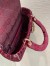 Dior Medium Lady D-Lite Bag In Bordeaux Embroidered Velvet