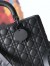 Dior Large Lady Dior Ultra-Matte So Black Bag