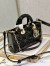 Dior Lady D-Joy Medium Bag In Black Patent Cannage Calfskin