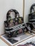 Dior Medium Lady D-Lite Bag In Black Jardin Botanique Embroidery