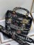 Dior Medium Lady D-Lite Bag In Black Jardin Botanique Embroidery