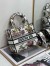 Dior Medium Lady D-Lite Bag In White Jardin Botanique Embroidery