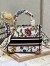 Dior Lady D-Lite Medium Bag In White Dior Petites Fleurs Embroidery