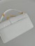 Dior 30 Montaigne East-West Bag with Chain in White Calfskin