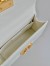Dior 30 Montaigne East-West Bag with Chain in White Calfskin