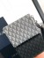 Dior A5 Triangle Pouch in Grey CD Diamond Canvas