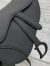 Dior Mini Saddle Bag with Strap in Black Ultramatte Calfskin