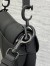 Dior Mini Saddle Bag with Strap in Black Ultramatte Calfskin