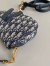 Dior Saddle Mini Bag with Strap in Blue Oblique Jacquard