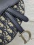 Dior Saddle Mini Bag with Strap in Oblique Jacquard and Calfskin