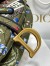 Dior Saddle Bag In Green Multicolor Dior Petites Fleurs Embroidery