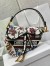 Dior Saddle Bag In White Multicolor Dior Petites Fleurs Embroidery