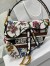 Dior Saddle Bag In White Multicolor Dior Petites Fleurs Embroidery