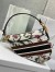 Dior Saddle Bag In White Multicolor Dior Petites Fleurs Embroidery