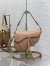 Dior Saddle Bag with Strap in Blush Grained Calfskin