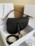 Dior Saddle Bag with Strap in Black Grained Calfskin