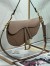 Dior Saddle Bag with Strap in Warm Taupe Grained Calfskin