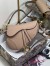 Dior Saddle Bag with Strap in Warm Taupe Grained Calfskin