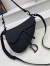 Dior Saddle Bag with Strap in Black Ultramatte Calfskin