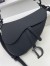 Dior Saddle Bag with Strap in Black Ultramatte Calfskin