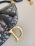 Dior Saddle Bag with Strap in Blue Oblique Jacquard