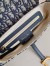 Dior Saddle Bag with Strap in Blue Oblique Jacquard