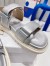 Dior DiorAct Sandals In Silver Laminated Calfskin