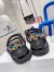 Dior DiorAct Sandals In Blue Multicolor Mizza Printed Silk