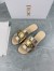 Dior 30 Montaigne Slides In Gold Metallic Calfskin