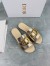 Dior 30 Montaigne Slides In Gold Metallic Calfskin