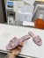 Dior Dway Slides in Pink Cotton with Toile de Jouy Sauvage Motif