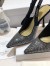 Dior J'Adior Slingback Pumps 100mm In Silver Strass