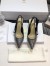 Dior J'Adior Slingback Pumps 100mm In Silver Strass