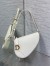 Dior Saddle Rodeo Pouch in White Goatskin