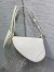 Dior Saddle Rodeo Pouch in White Goatskin
