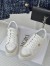 Dior Star Platform Sneakers in White Calfskin with Gold Star 