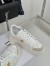Dior Star Platform Sneakers in White Calfskin with Gold Star 