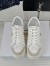 Dior Star Platform Sneakers in White Calfskin with Gold Star 
