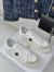 Dior Star Platform Sneakers in White Calfskin with Black Star 