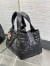 Dior Toujours Small Bag in Black Macrocannage Calfskin