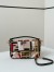 Fendi Baguette Mini Bag in Canvas with Multicolor FF Embroidery 