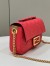Fendi Baguette Chain Midi Bag In Red Nappa Leather
