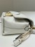 Fendi Mamma Baguette Small Bag in White Nappa Leather