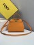 Fendi Peekaboo Mini Pocket Bag In Orange Calfskin