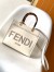 Fendi Sunshine Small Tote Bag In White Calfskin