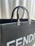 Fendi Sunshine Medium Tote Bag In Noir Calfskin