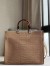 Fendi Sunshine Medium Shopper Bag In Beige FF Fabric