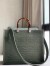 Fendi Sunshine Medium Shopper Bag In Green FF Fabric