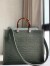 Fendi Sunshine Medium Shopper Bag In Green FF Fabric